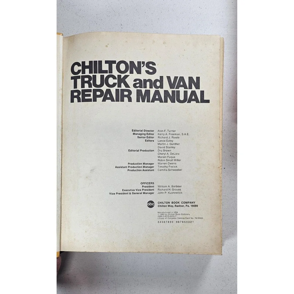 Chilton Truck & Van Repair Manual 1973-1980 Hardcover DIY‎ Mechanics Guide